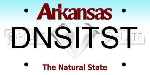 DNSITST Arkansas License Plate