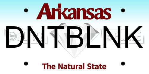 DNTBLNK Arkansas License Plate