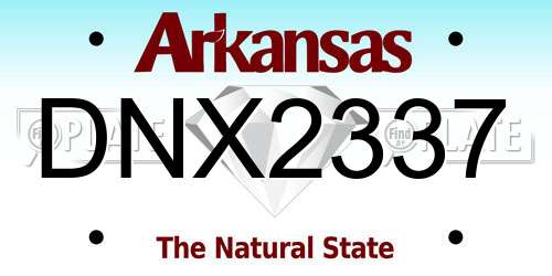 DNX2337 Arkansas License Plate