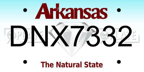 DNX7332 Arkansas License Plate
