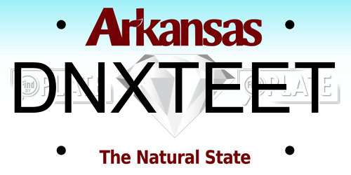 DNXTEET Arkansas License Plate
