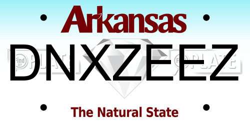 DNXZEEZ Arkansas License Plate