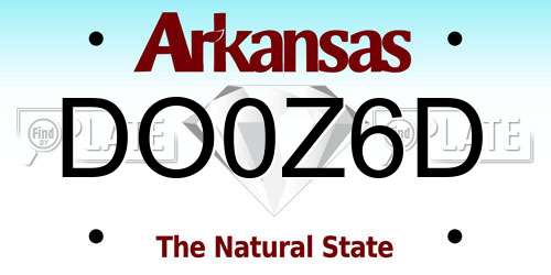 DO0Z6D Arkansas License Plate