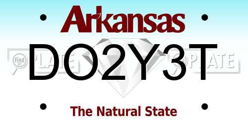 DO2Y3T Arkansas License Plate
