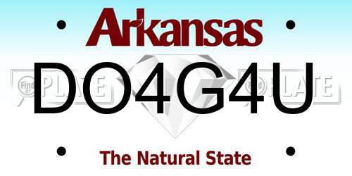 DO4G4U Arkansas License Plate