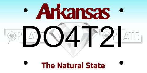 DO4T2I Arkansas License Plate