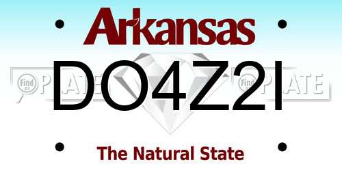 DO4Z2I Arkansas License Plate