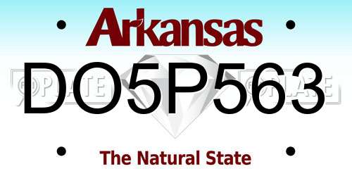 DO5P563 Arkansas License Plate