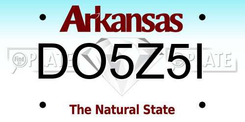 DO5Z5I Arkansas License Plate