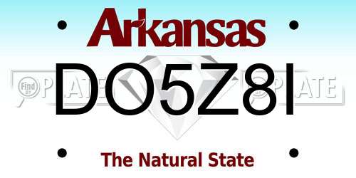 DO5Z8I Arkansas License Plate