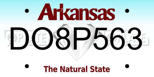 DO8P563 Arkansas License Plate