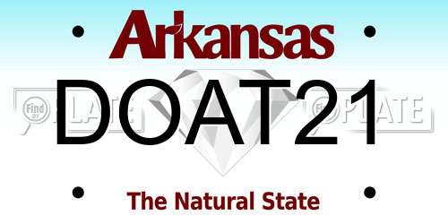 DOAT21 Arkansas License Plate