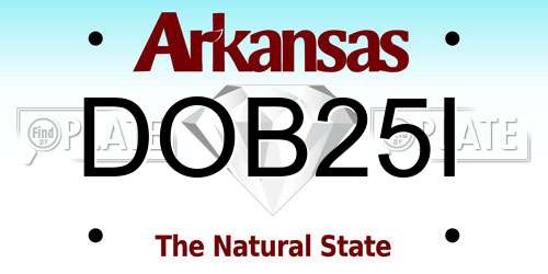 DOB25I Arkansas License Plate