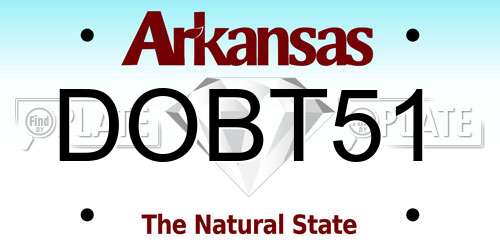 DOBT51 Arkansas License Plate