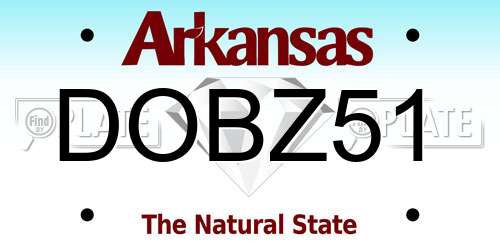 DOBZ51 Arkansas License Plate