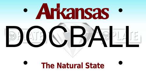 DOCBALL Arkansas License Plate
