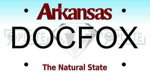 DOCFOX Arkansas License Plate