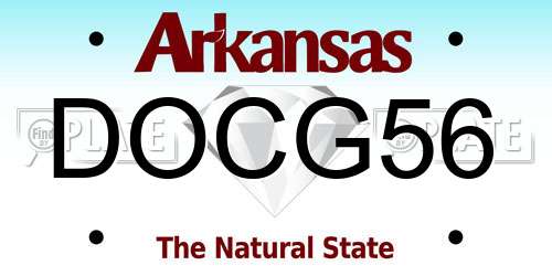 DOCG56 Arkansas License Plate