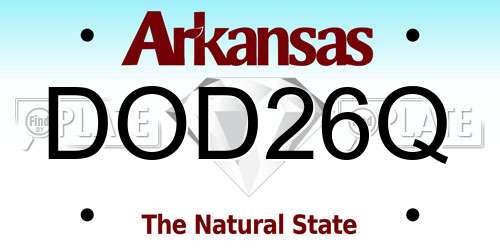 DOD26Q Arkansas License Plate
