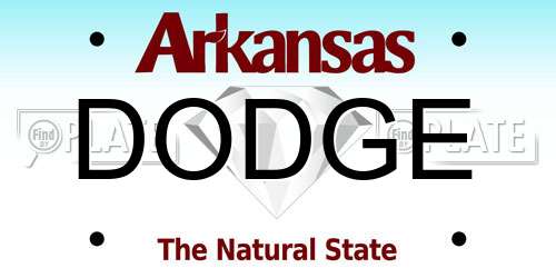 DODGE Arkansas License Plate