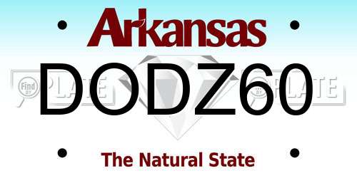 DODZ60 Arkansas License Plate