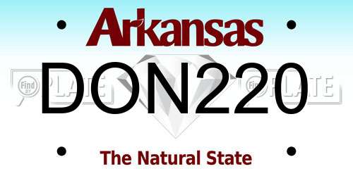 DON220 Arkansas License Plate