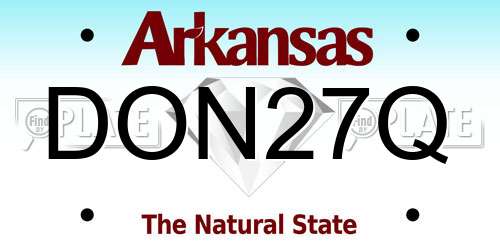 DON27Q Arkansas License Plate