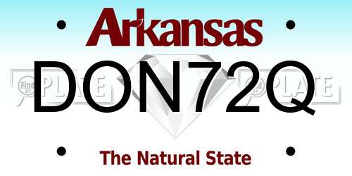 DON72Q Arkansas License Plate