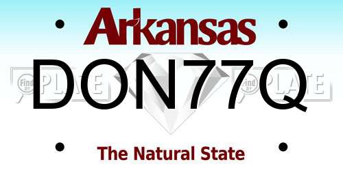 DON77Q Arkansas License Plate