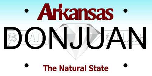 DONJUAN Arkansas License Plate