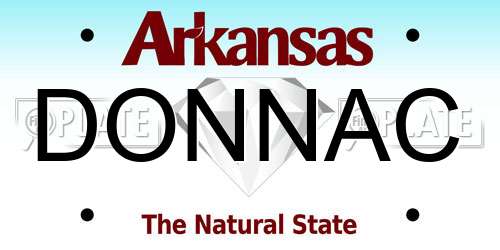 DONNAC Arkansas License Plate