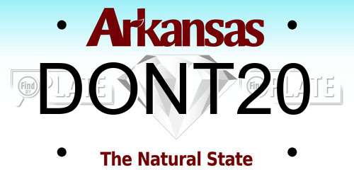 DONT20 Arkansas License Plate