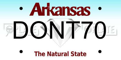 DONT70 Arkansas License Plate