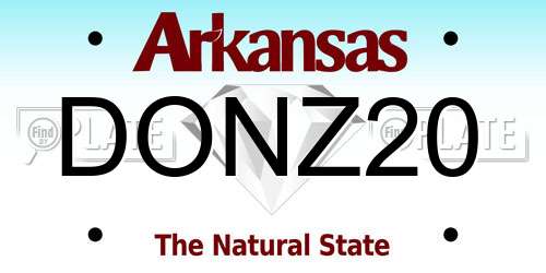 DONZ20 Arkansas License Plate