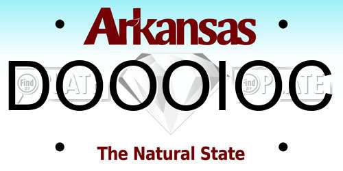 DOOOIOC Arkansas License Plate