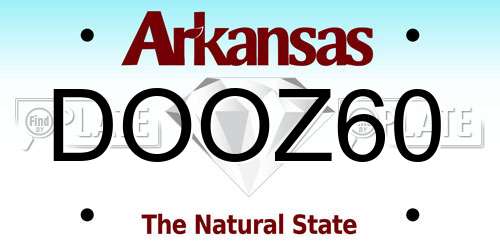 DOOZ60 Arkansas License Plate