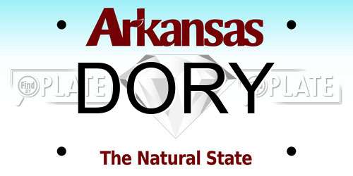 DORY Arkansas License Plate