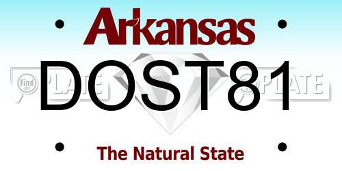 DOST81 Arkansas License Plate