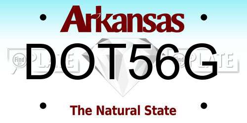 DOT56G Arkansas License Plate