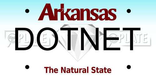 DOTNET Arkansas License Plate