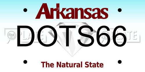 DOTS66 Arkansas License Plate