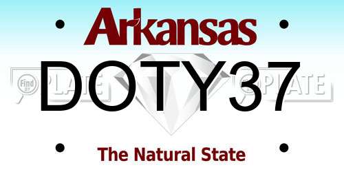 DOTY37 Arkansas License Plate