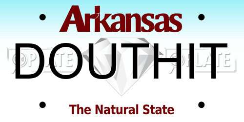 DOUTHIT Arkansas License Plate