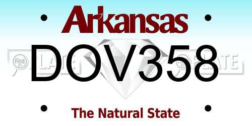 DOV358 Arkansas License Plate