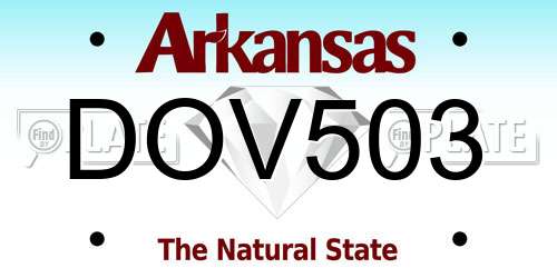 DOV503 Arkansas License Plate