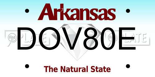 DOV80E Arkansas License Plate