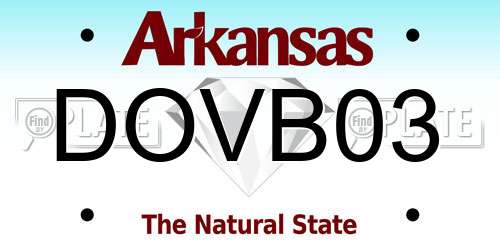 DOVB03 Arkansas License Plate