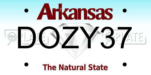 DOZY37 Arkansas License Plate