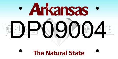 DP09004 Arkansas License Plate