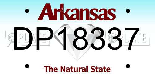 DP18337 Arkansas License Plate